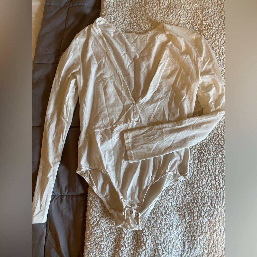 White Long Sleeve Body Suit